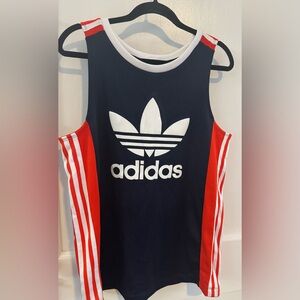 Classic Adidas Originals Trefoil Tank Jersey Navy/Red/White Size Medium